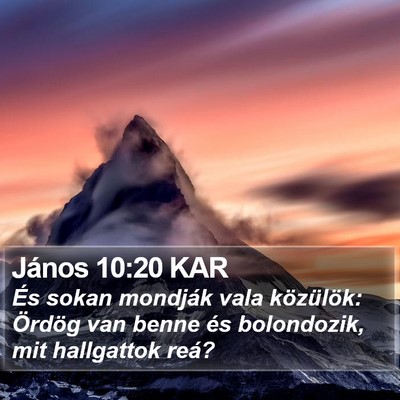 János 10:20 KAR Bible Verse Image