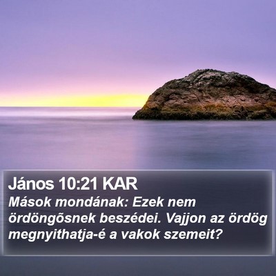 János 10:21 KAR Bible Verse Image