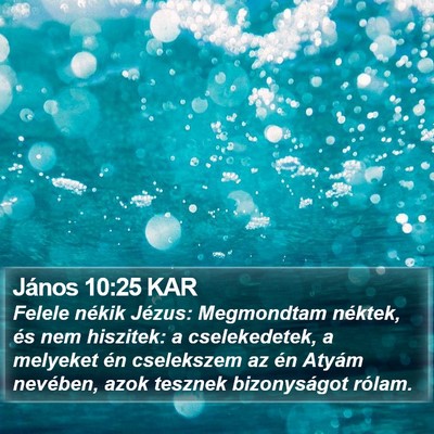 János 10:25 KAR Bible Verse Image