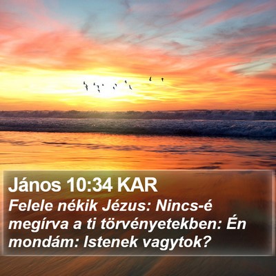 János 10:34 KAR Bible Verse Image