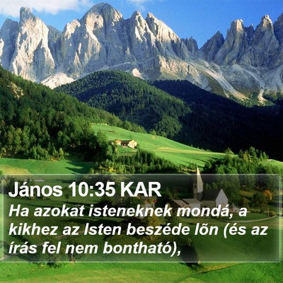 János 10:35 KAR Bible Verse Image
