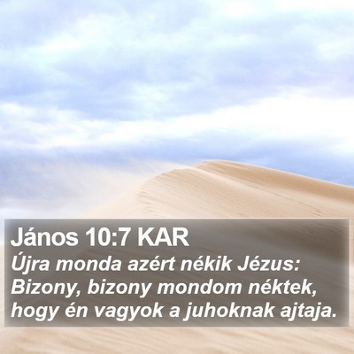 János 10:7 KAR Bible Verse Image