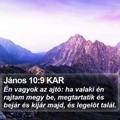 János 10:9 KAR Bible Verse Image