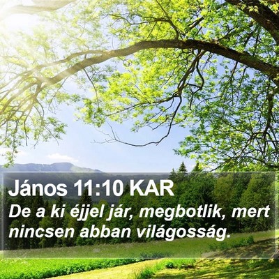 János 11:10 KAR Bible Verse Image