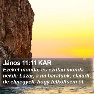 János 11:11 KAR Bible Verse Image