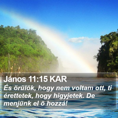 János 11:15 KAR Bible Verse Image