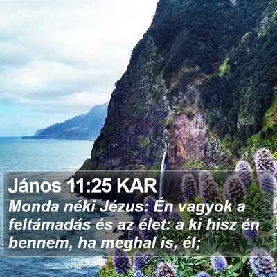 János 11:25 KAR Bible Verse Image