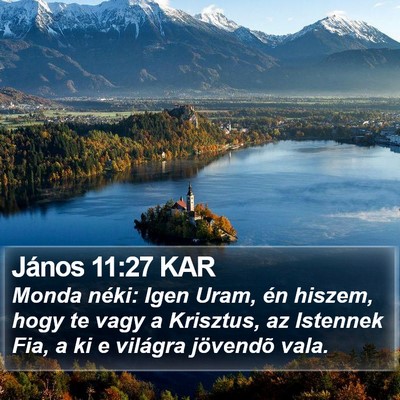 János 11:27 KAR Bible Verse Image