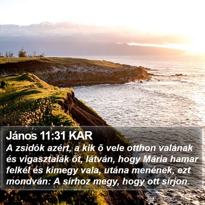 János 11:31 KAR Bible Verse Image