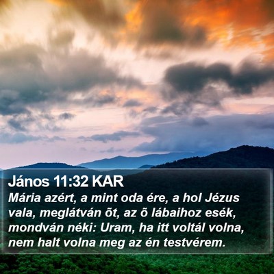 János 11:32 KAR Bible Verse Image