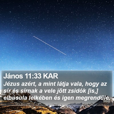 János 11:33 KAR Bible Verse Image