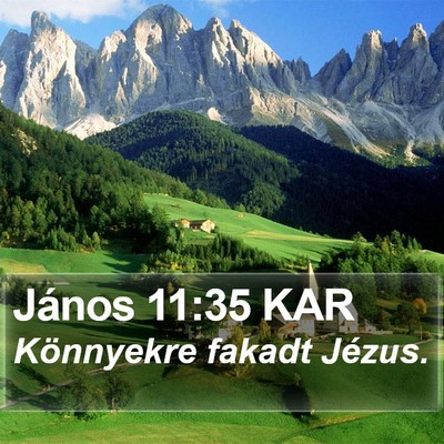 János 11:35 KAR Bible Verse Image