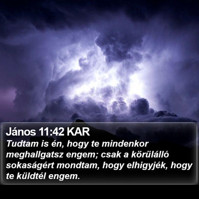 János 11:42 KAR Bible Verse Image