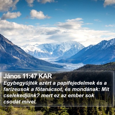 János 11:47 KAR Bible Verse Image