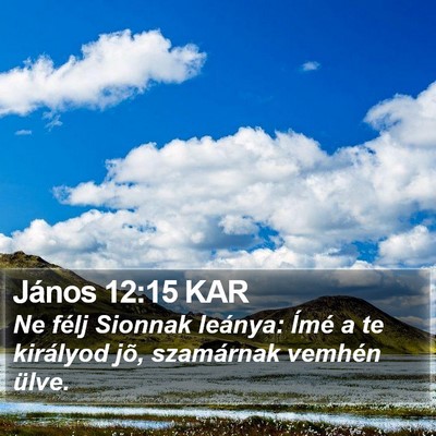 János 12:15 KAR Bible Verse Image