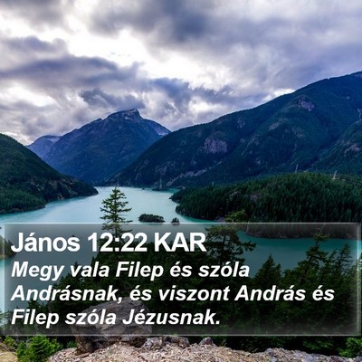 János 12:22 KAR Bible Verse Image