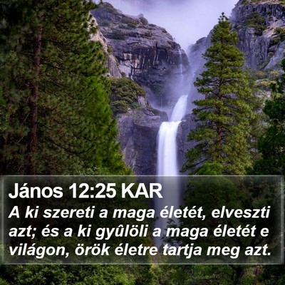 János 12:25 KAR Bible Verse Image