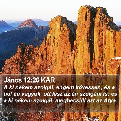 János 12:26 KAR Bible Verse Image
