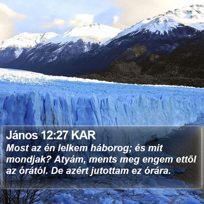 János 12:27 KAR Bible Verse Image