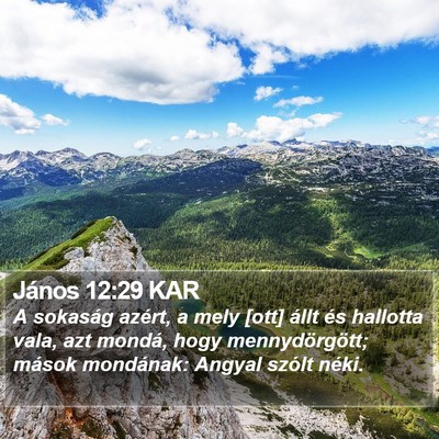 János 12:29 KAR Bible Verse Image