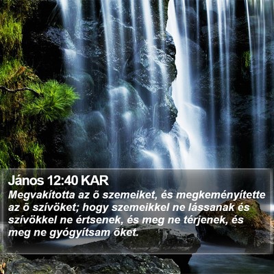 János 12:40 KAR Bible Verse Image