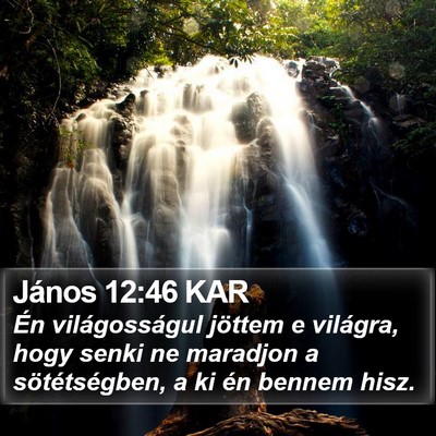 János 12:46 KAR Bible Verse Image