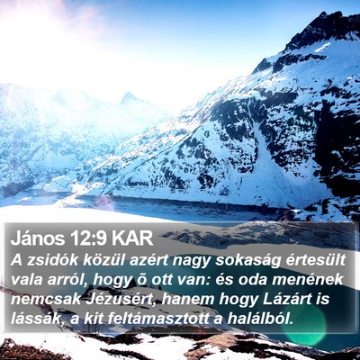 János 12:9 KAR Bible Verse Image