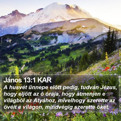 János 13:1 KAR Bible Verse Image