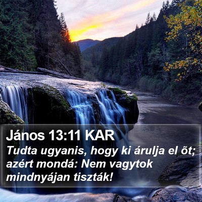 János 13:11 KAR Bible Verse Image