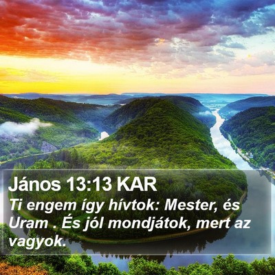 János 13:13 KAR Bible Verse Image