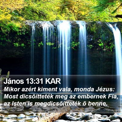 János 13:31 KAR Bible Verse Image