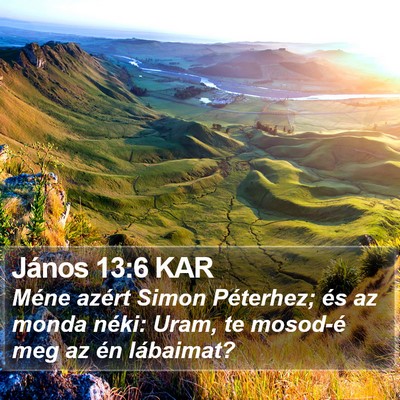 János 13:6 KAR Bible Verse Image