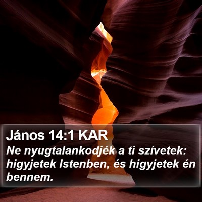 János 14:1 KAR Bible Verse Image