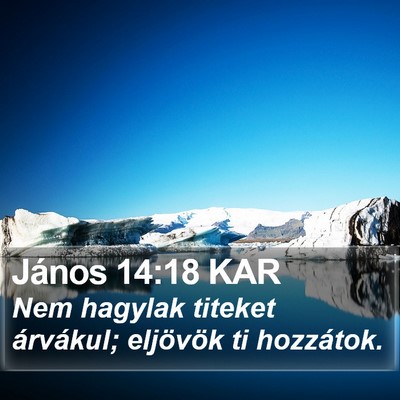 János 14:18 KAR Bible Verse Image