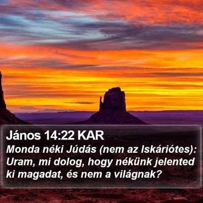 János 14:22 KAR Bible Verse Image