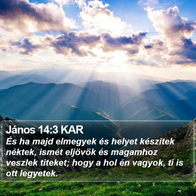 János 14:3 KAR Bible Verse Image