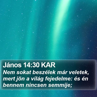 János 14:30 KAR Bible Verse Image