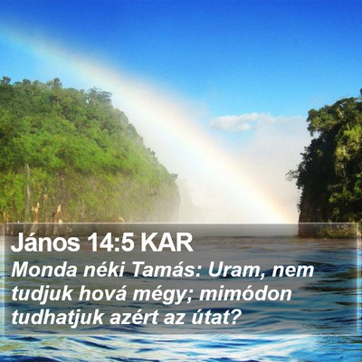 János 14:5 KAR Bible Verse Image