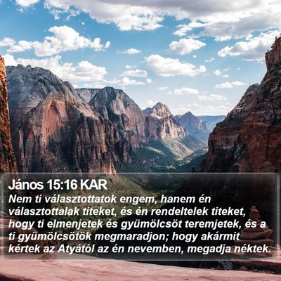 János 15:16 KAR Bible Verse Image