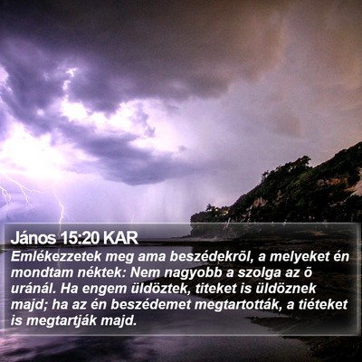 János 15:20 KAR Bible Verse Image