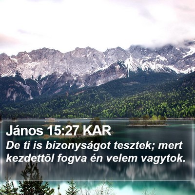 János 15:27 KAR Bible Verse Image