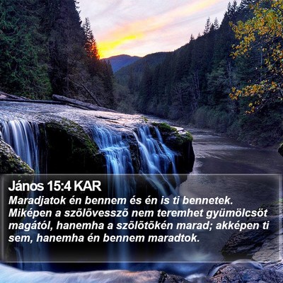 János 15:4 KAR Bible Verse Image