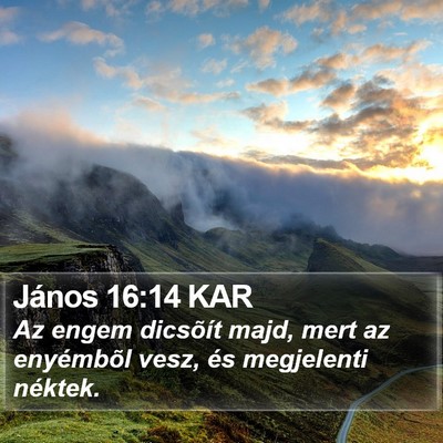 János 16:14 KAR Bible Verse Image