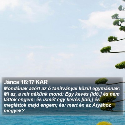 János 16:17 KAR Bible Verse Image