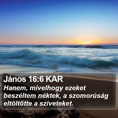János 16:6 KAR Bible Verse Image