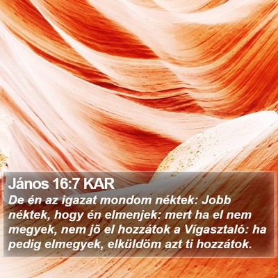 János 16:7 KAR Bible Verse Image