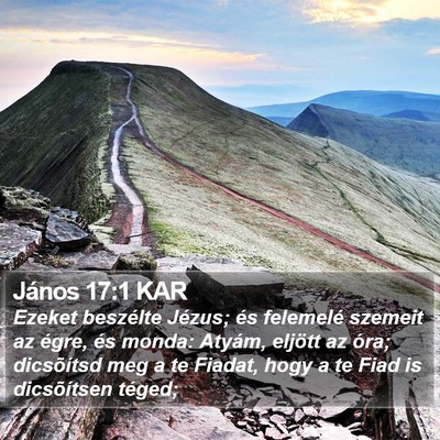 János 17:1 KAR Bible Verse Image