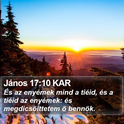 János 17:10 KAR Bible Verse Image