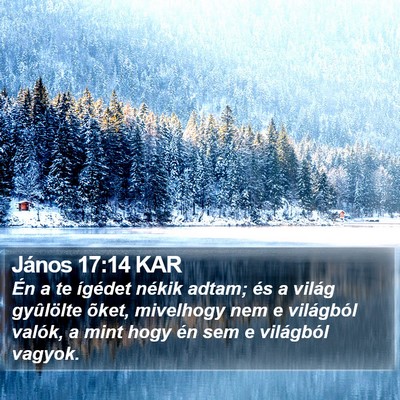 János 17:14 KAR Bible Verse Image