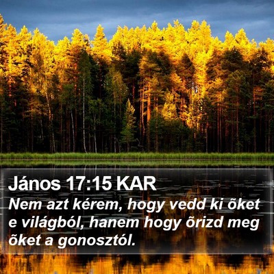 János 17:15 KAR Bible Verse Image